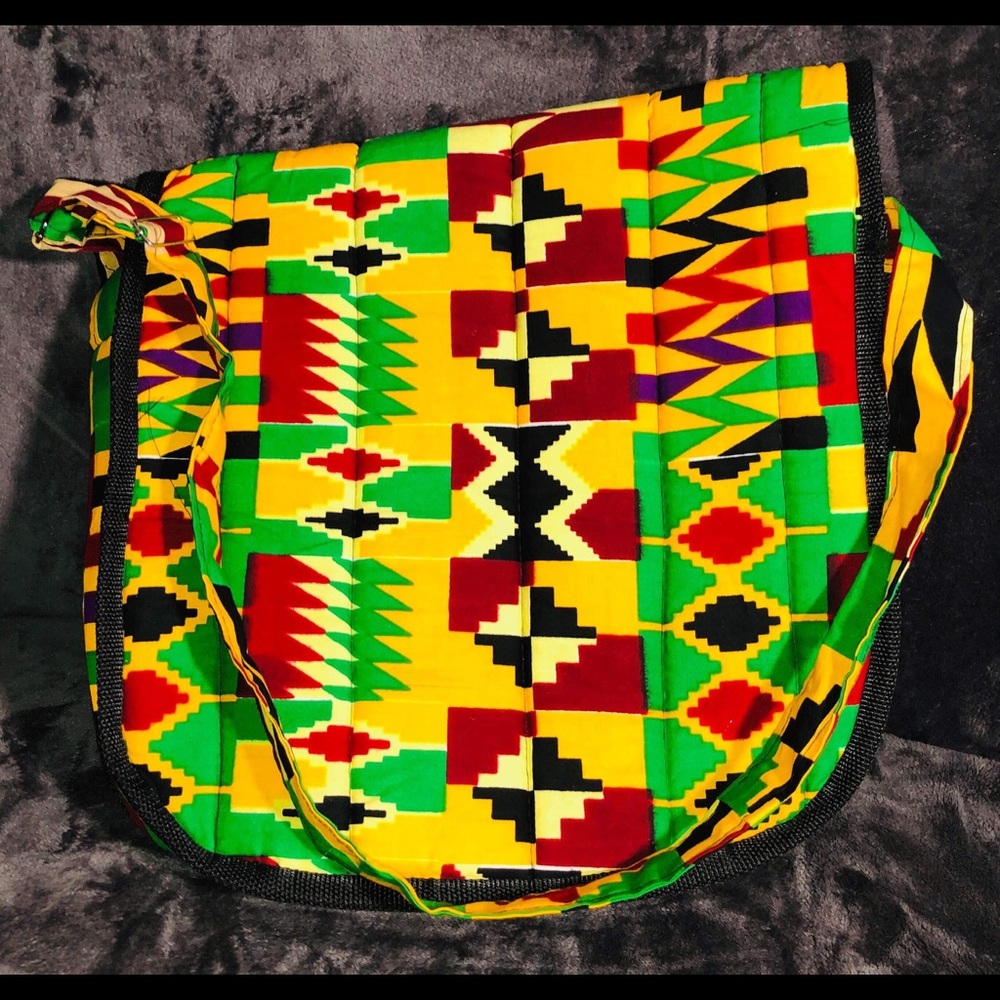 African fabric cross bag.